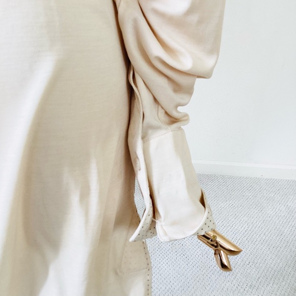 Stella McCartney Vintage Rare Runway Neutral Beige Tunic Top SZ 2/38 - Picture 13 of 14